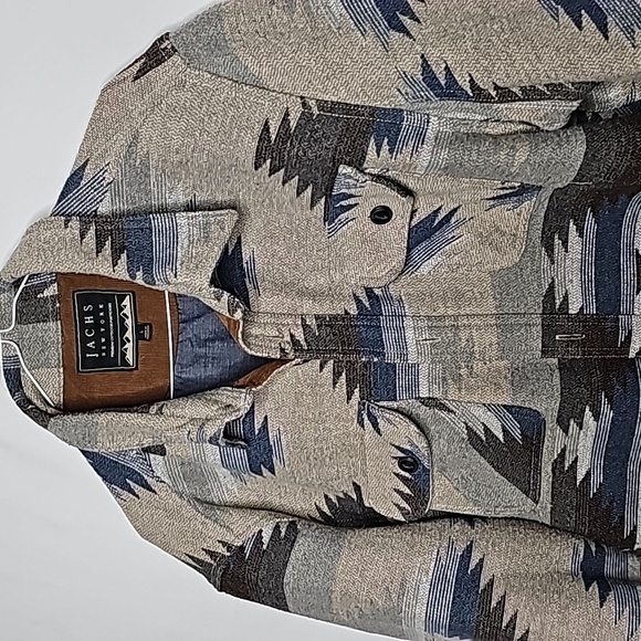 Jachs New York outdoor Indian tribal western button down wool blend jacket sz Lg - Picture 2 of 9